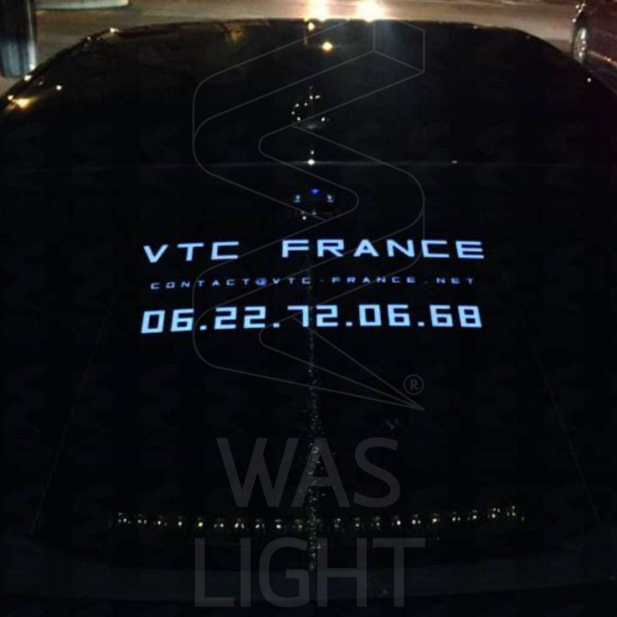 Vitrophanie lumineuse sur VTC France