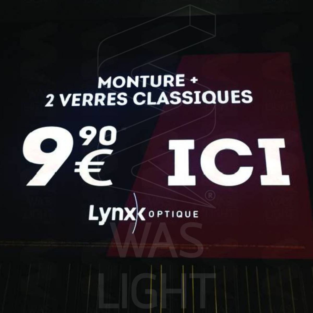 Signalétique électroluminescente pour l'opticien Lynx Optique en Isère