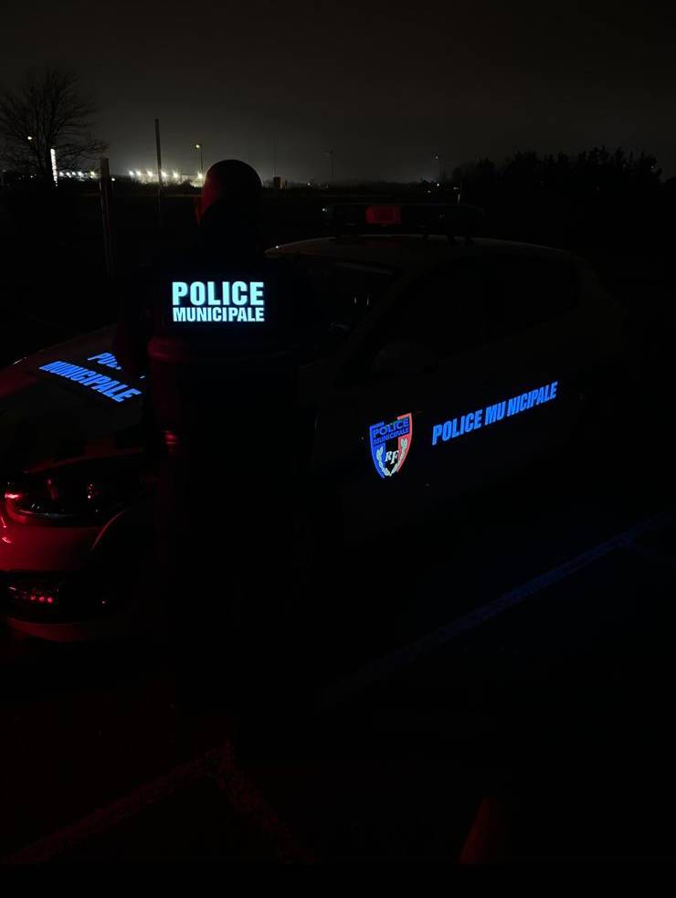 Gilet police électroluminescent WAS LIGHT