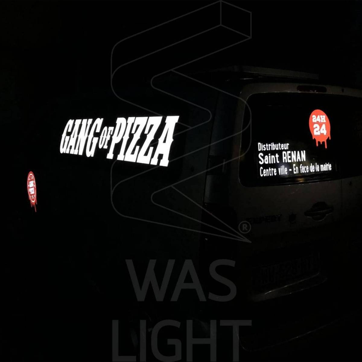 Covering électroluminescent véhicule Gang of Pizza Bretagne