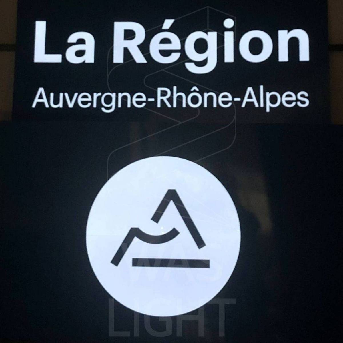 Enseigne électroluminescente Région Auvergne-Rhône-Alpes Lyon